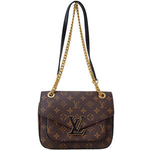 Louis Vuitton Monogram Leather Brown Passy Chain Shoulder Bag